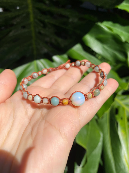 Mixed Gemstone Anklet