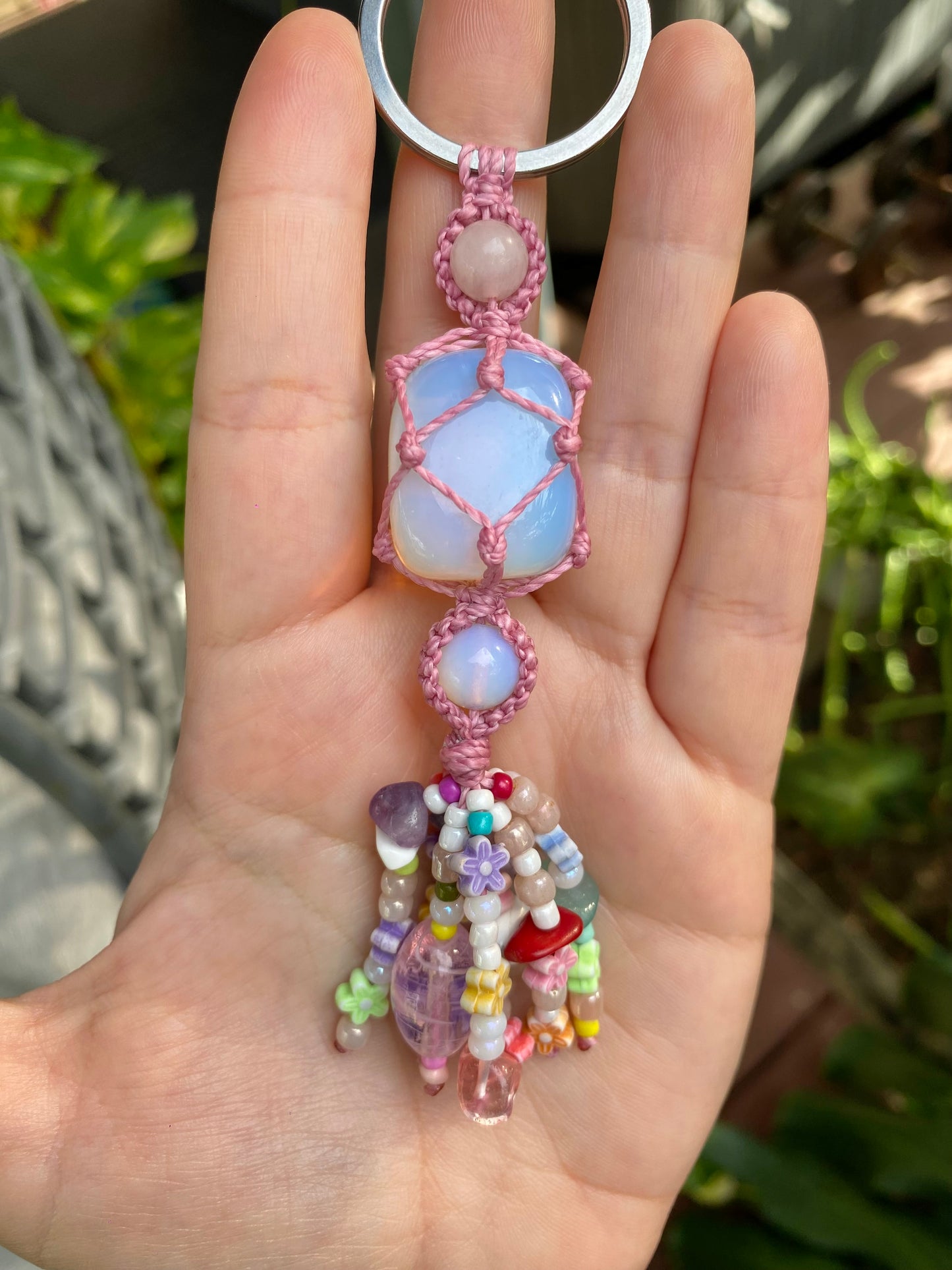 Opalite Crystal Keyring