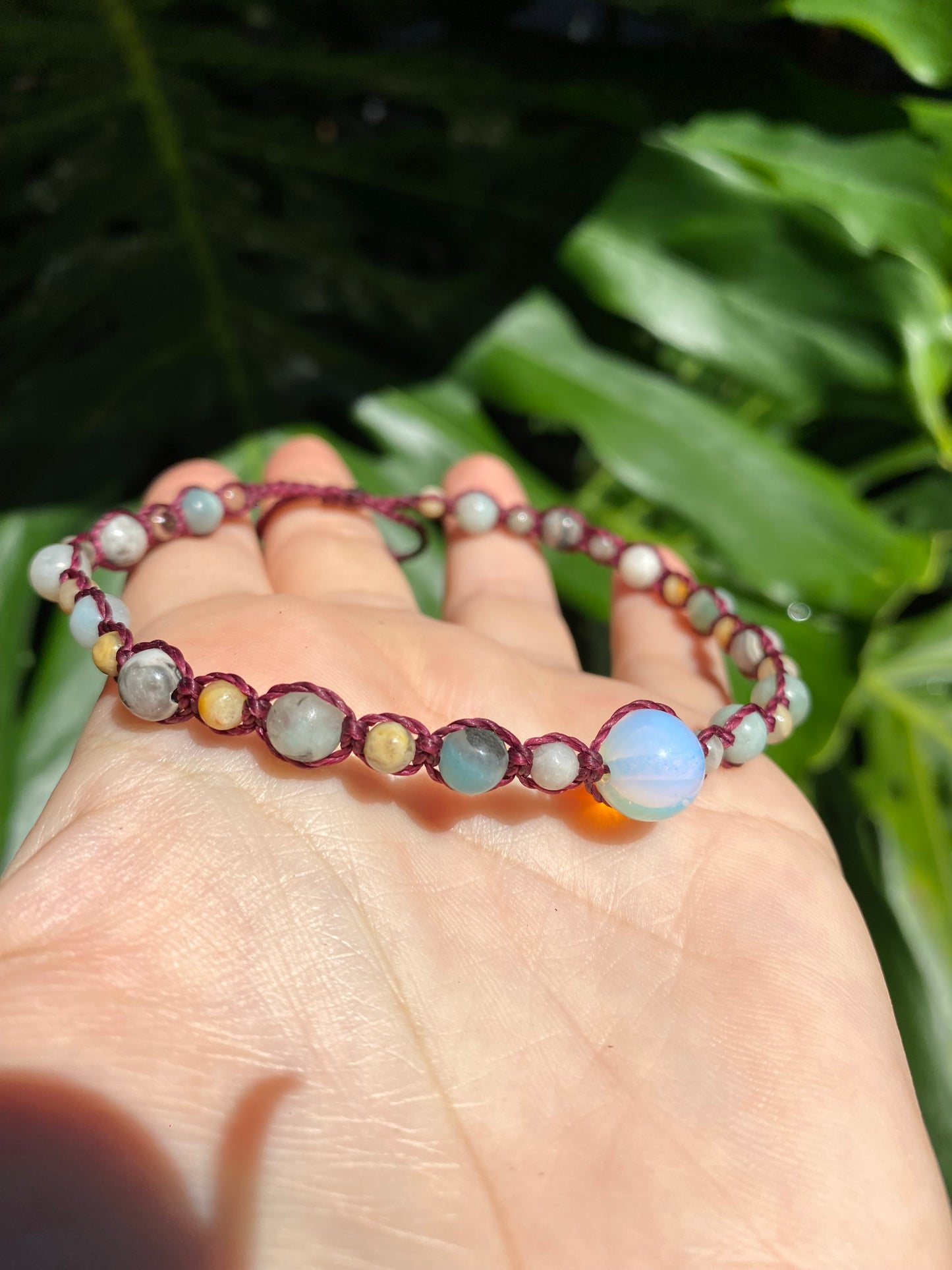 Mixed Gemstone Anklet