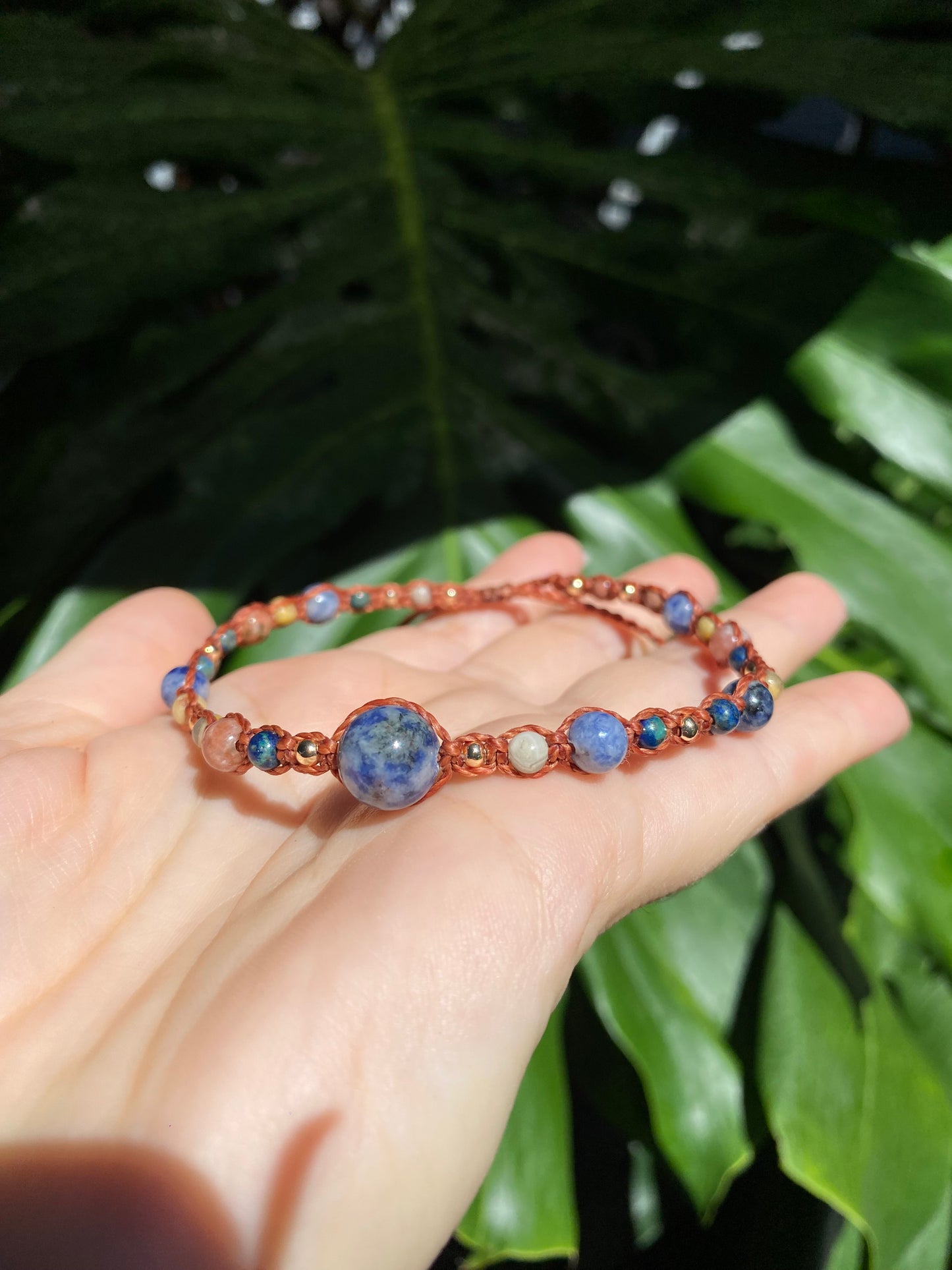 Mixed Gemstone Anklet