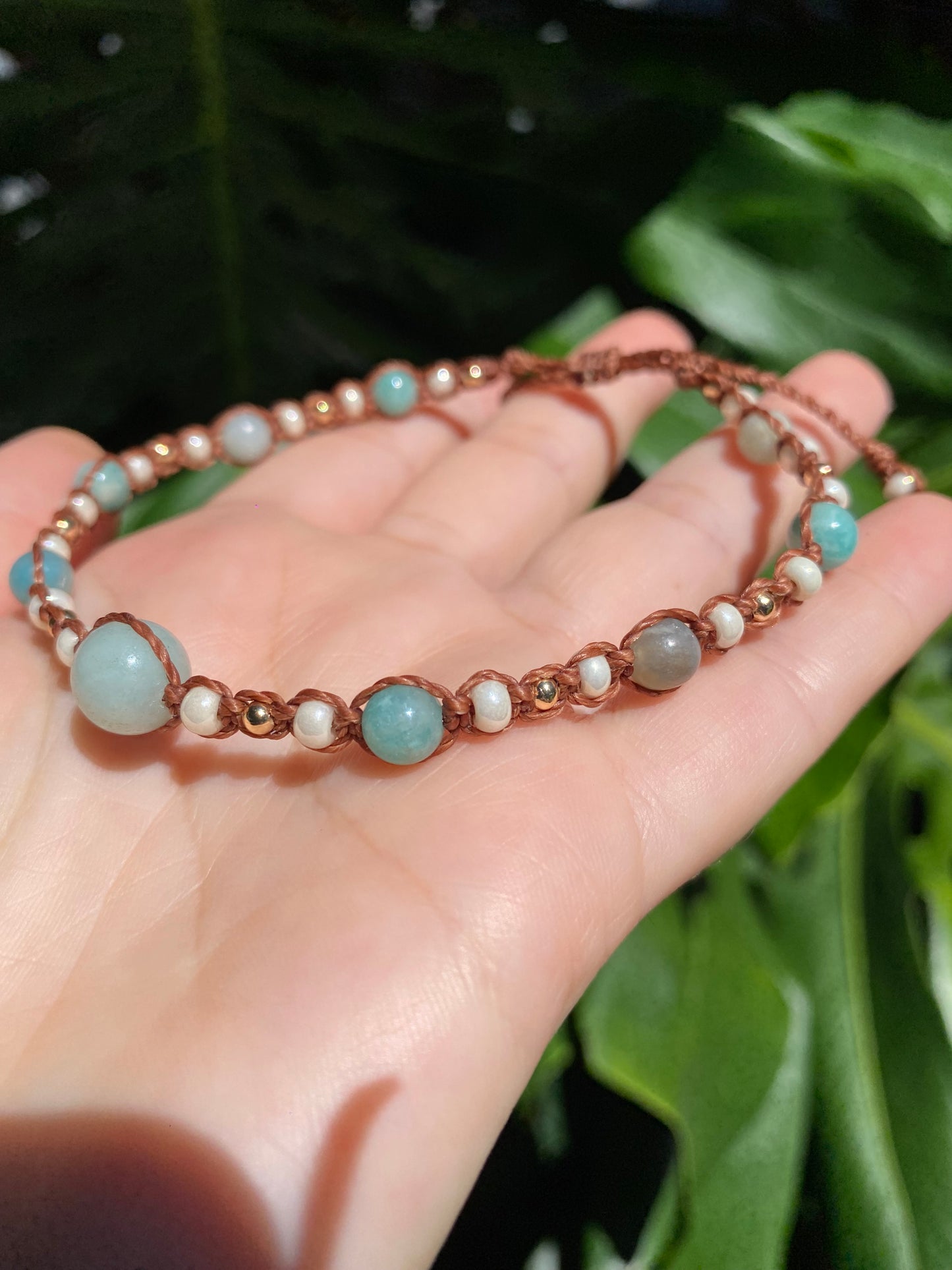 Amazonite Gemstone Anklet