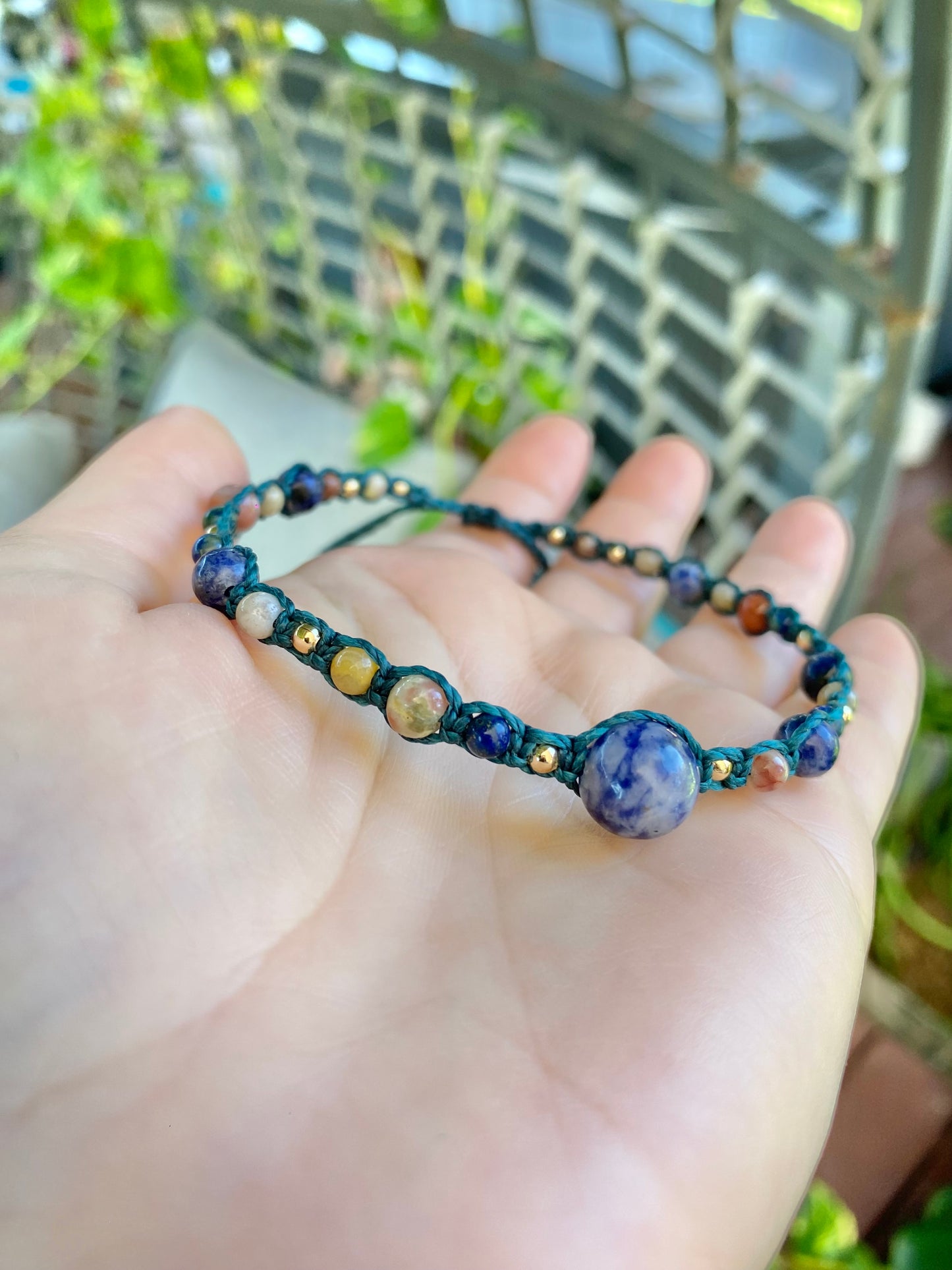 Mixed Gemstone Anklet