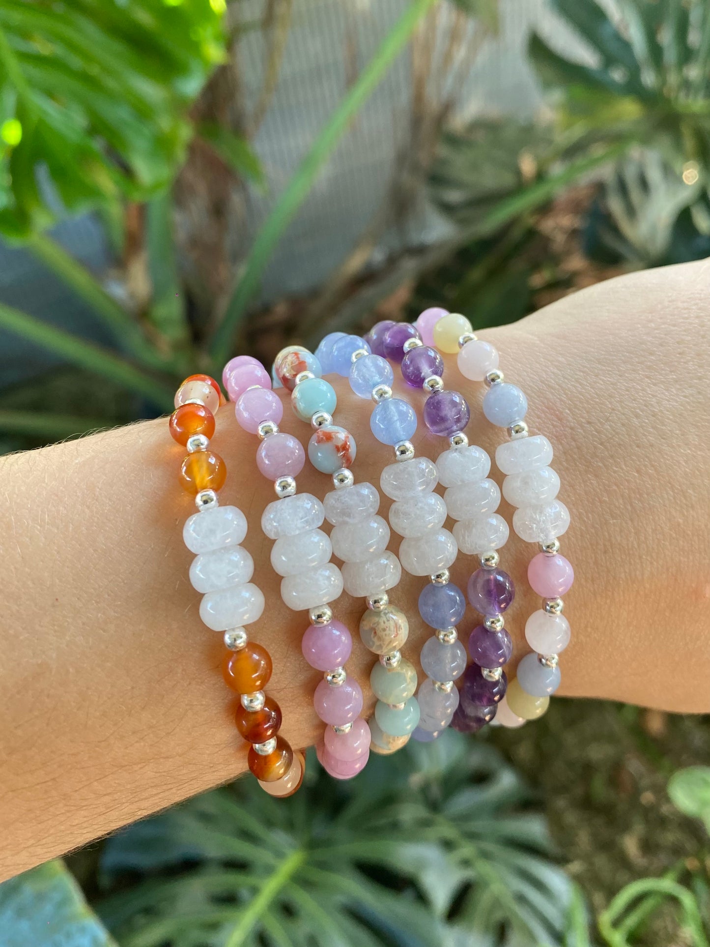 Kunzite Bead Bracelet