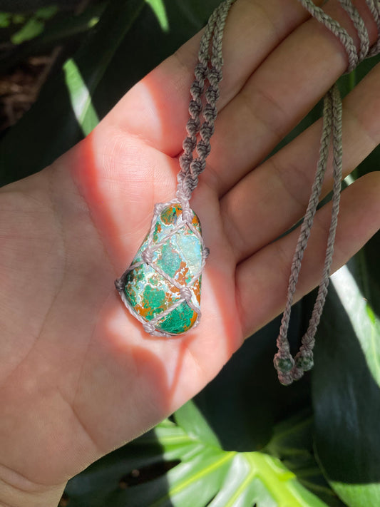 Chrysocolla Malachite Copper Necklace