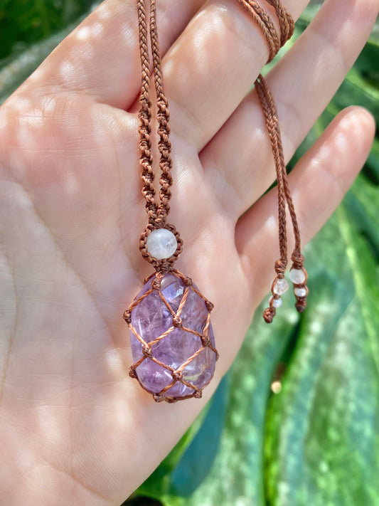 Amethyst and Moonstone Necklace