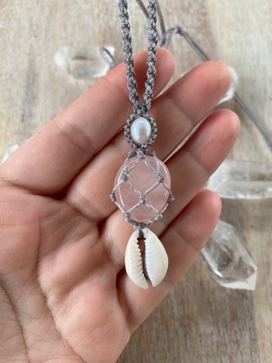 Nerida Necklace (Rose Quartz)