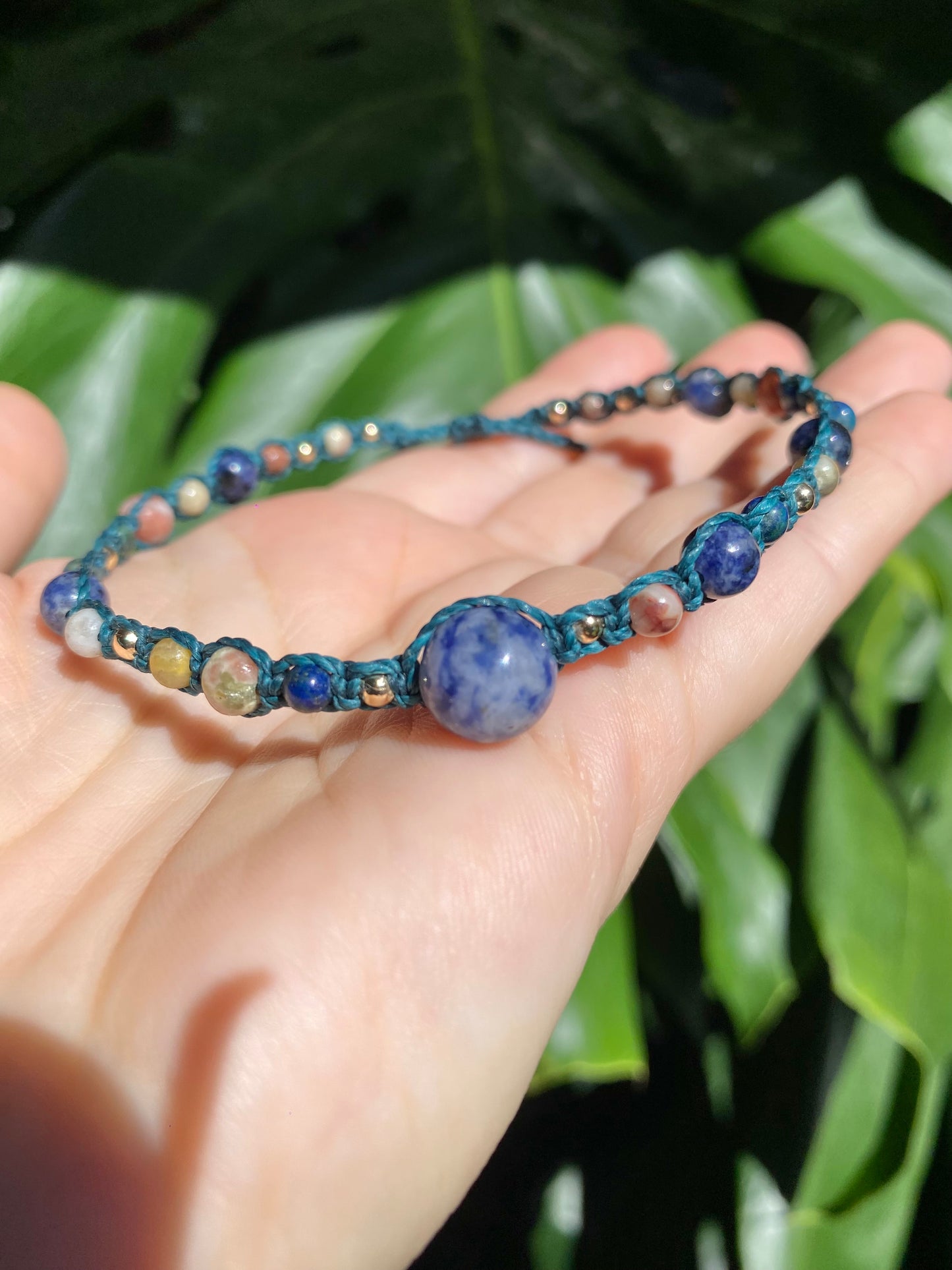 Mixed Gemstone Anklet