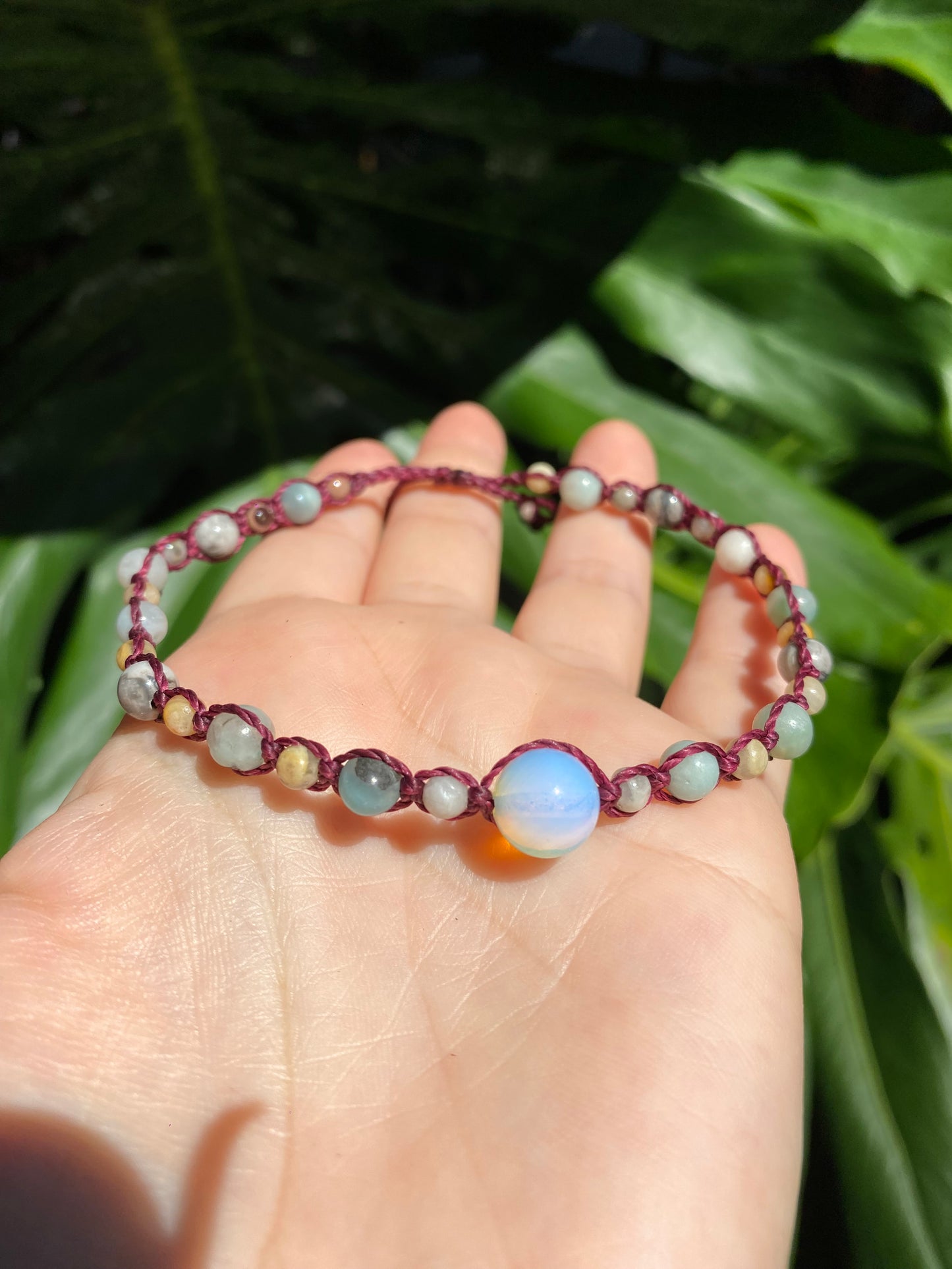 Mixed Gemstone Anklet