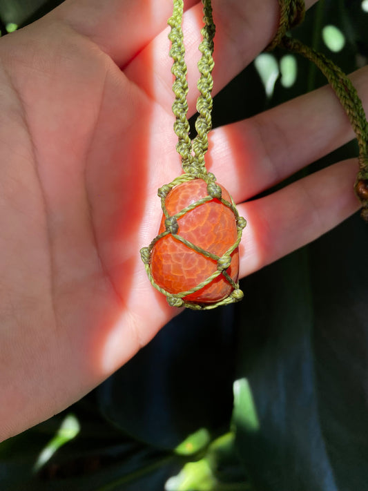 Fire Agate Crystal necklace