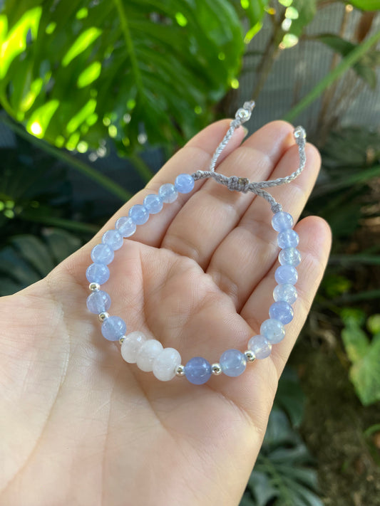 Aquamarine Bead Bracelet