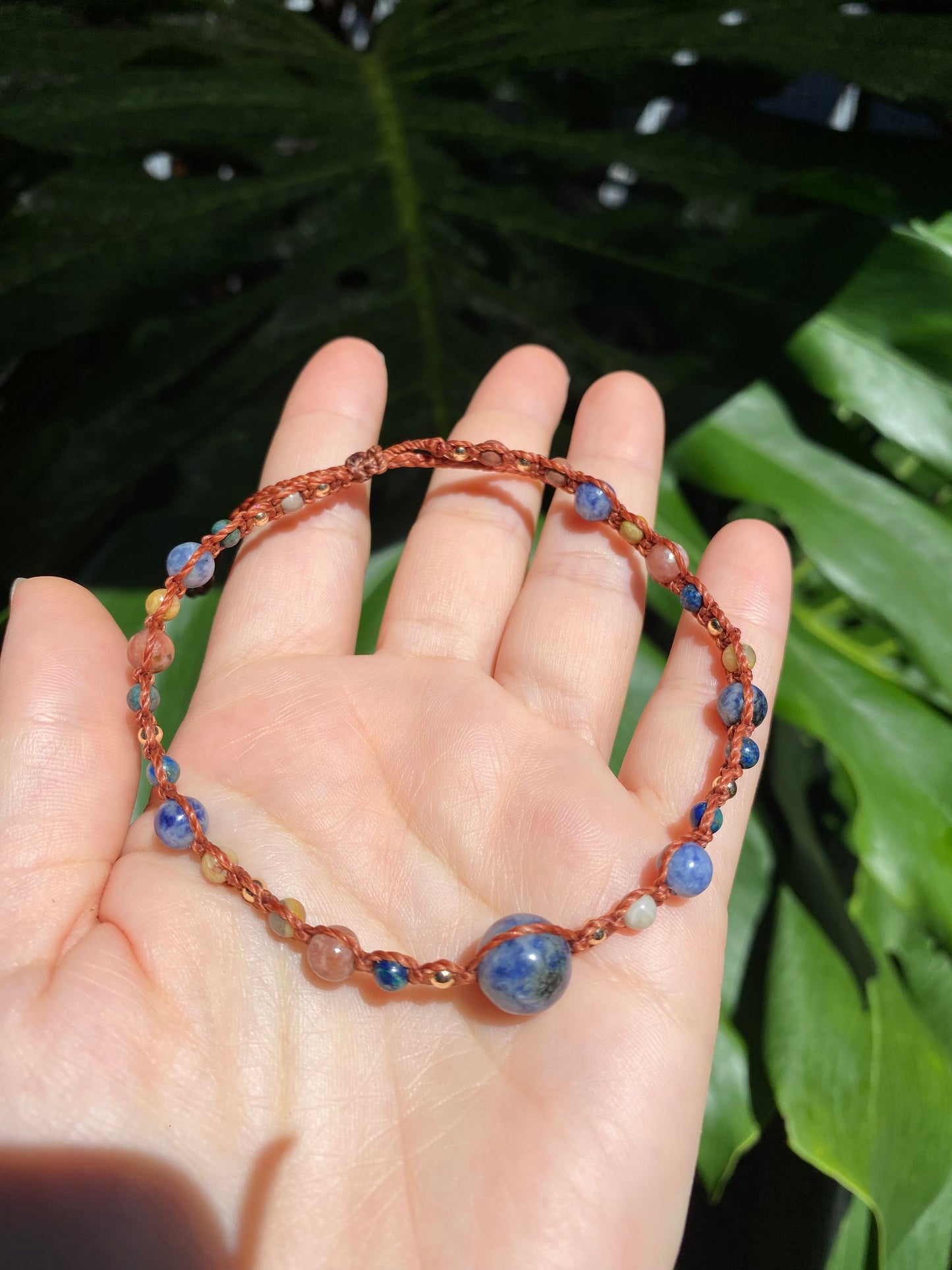 Mixed Gemstone Anklet