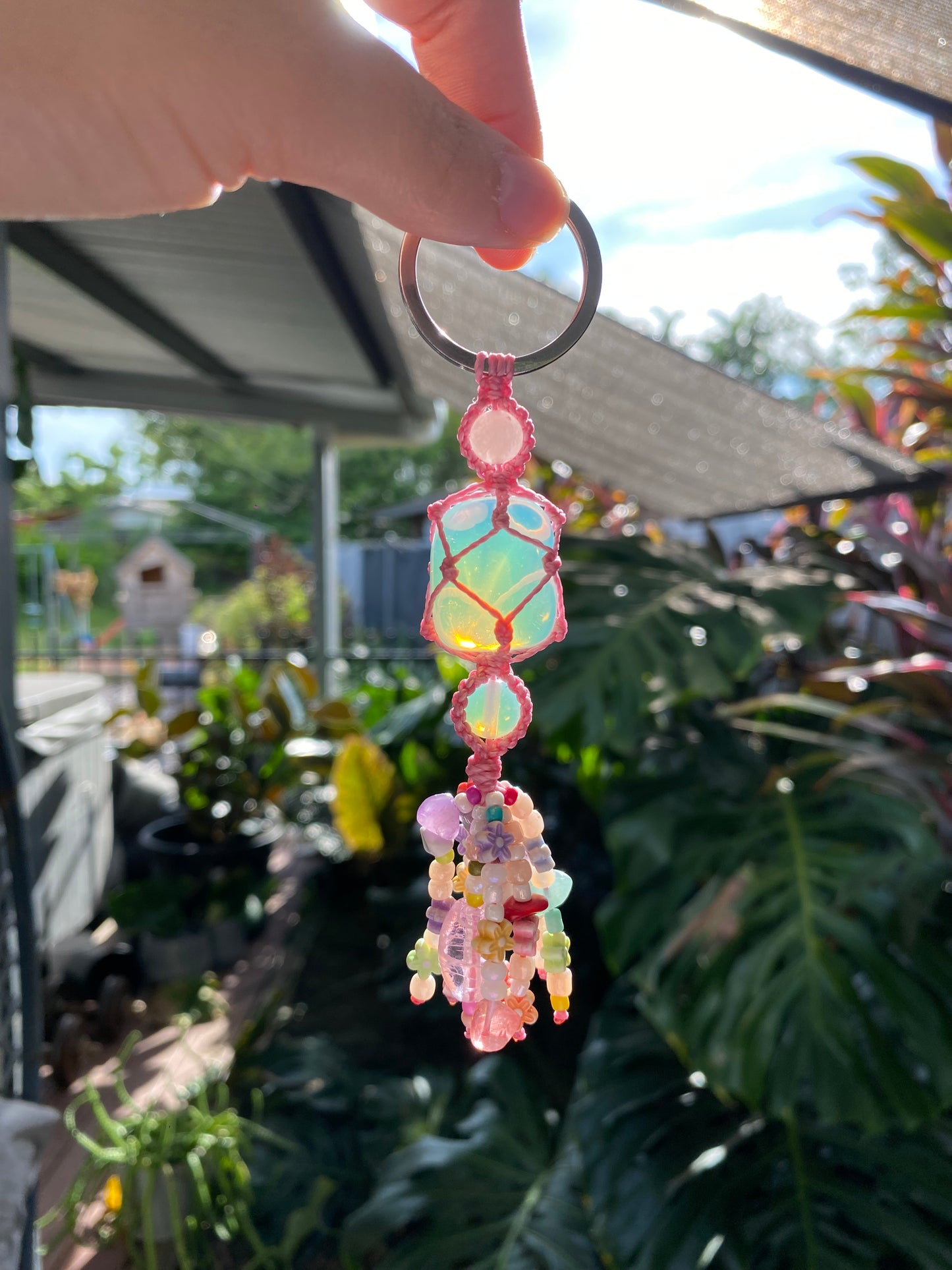 Opalite Crystal Keyring