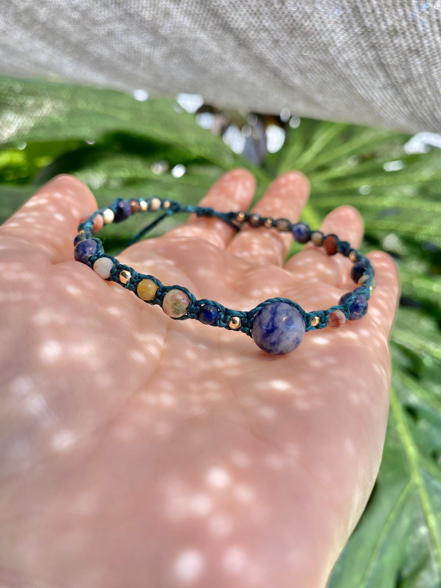 Mixed Gemstone Anklet