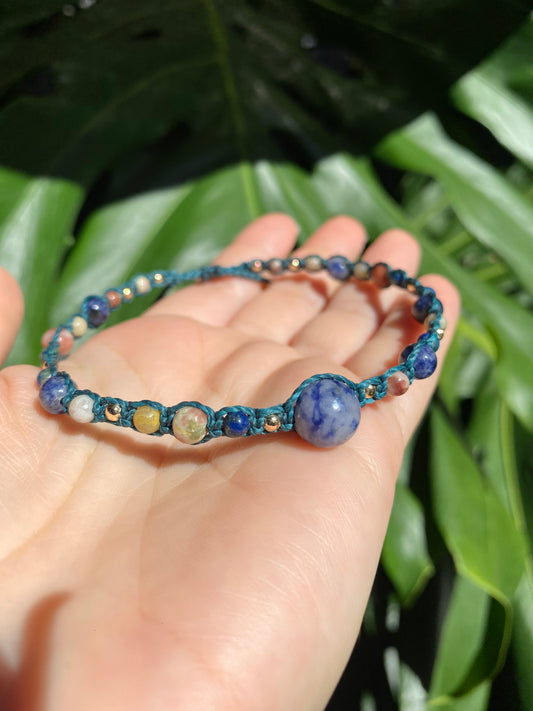 Mixed Gemstone Anklet